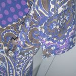 Banana Republic  L Silk Purple Chocolate Top Photo 7