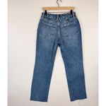 Good American  Women Jeans Blue 90s Ripped Slim Fit Straight Denim High Rise 6/28 Photo 8