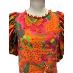 Farm Rio  Blooming Garden Orange Blouse Photo 5