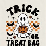 Cream Trick or Treat Ghost Tote Bag Photo 0
