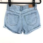 Aeropostale Womens Denim Jean Mom Shorts Button Fly High Rise Cuffed 00 Photo 1