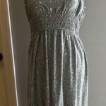 Patrons of Peace Light Blue Paisley Midi Dress Smocked Bodice Sleeveless Casual Summer Dress Photo 0