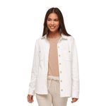 Travis Mathew Cloud Fleece Shacket Women's Size Small White Cotton Blend Relaxed Photo 1