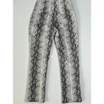 Wild Honey Vegan Snakeskin Pants Size Small Black and Gray Front Zip Cropped Photo 4