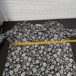 Loft Womens Floral Tie Neck Ruffle Shoulder Balloon Sleeve Blouse Top Size Large Photo 8