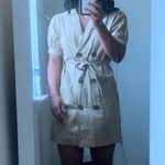 Forever 21 Brown Puff Sleeve (short Sleeve) Tuxedo-like Dress Photo 2