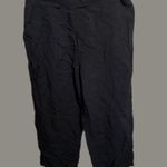 Habitat  Clothes To Live In Elastic Waist cropped black pants size Medium Photo 0