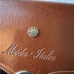 Moda BROWN/BLK LEATHER WOMEN'S SHOULDER PURSE HANDBAG BY ITALIA Photo 3