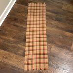Shetland Wool Plaid Tan/Green Scarf Tan Photo 2