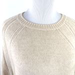 Helmut Lang  Cropped Bell Sleeve Ruffle Wool Cashmere Sweater Size Small Photo 1