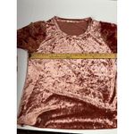 Velvet Paisley Print Bell Sleeve Top Blush Pink Women's Size M Y2K Romantic Boho Size M Photo 4