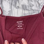 Old Navy Fitted Maroon Basic Tank Top Photo 2