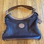 Ghurka Shoulder Bag Womens Brown Leather Pebbled Purse Brass Hardware Handbag Photo 0