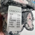 Lascana Black Floral Print Strappy Back Womens Tank Top 100% Viscose Size undefined Photo 3