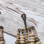 Vintage Screw Back Earrings Multi Stand Tan Dangle Long Statement Photo 8