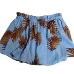 Lumière Lumiere Palm Leaf Blue Halter‎ crop top Photo 3