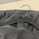 XCVI  Sz L Embroidered Boho Gothic Mixed Media V Neck Tunic Dress Charcoal Gray Photo 6