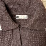 SO  Brown V-Neck Sweater with White Collar Photo 2