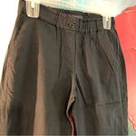 Theory Womens Linen Zip Bottom Pants Black Size TP S Small 0 / 1 Photo 1