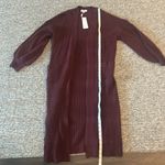 NWT 525 America Long Ribbed Merlot Duster Cardigan Sz XS/S Red Photo 11