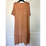 Free People  Pebble Beach Maxi T Shirt Dress XS FP Coral Orange Pink Oversized Photo 3