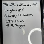 cupio   Women's Medium Blue Striped V Neck Button Up Front Pocket Linen Blend Top Photo 14