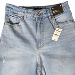 EXPRESS Curvy Super High Waisted Ripped Mom Jeans Size 4 Photo 3