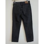 Madewell  The Perfect Vintage Raw Hem Jeans Womens Size 24 Black Cotton High Rise Photo 1