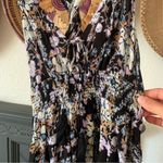 Free People ☀️  Washed Ashore Black Mini Floral Dress Photo 7