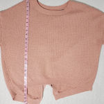 New York & Company Lace up Crew neck Relaxed Open Back Sweater Size M Pink Size M Photo 5