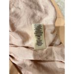 Free People  Blush Pink Linen Oversized Ruched Back Sleeves Bomber Jacket Large Photo 9