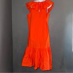 Anthropologie  New w $208 Tags Whit Two Red Orange Off The Shoulder Dress Medium Photo 5