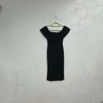 Stylestalker Aritzia Babaton Ruslan Off the Shoulder Bodycon Black Midi Dress Sz 00 Photo 1