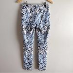 Sfizio Blue Floral Jacquard Crop Slim Pants Made in Italy, Size‎ Small Photo 7