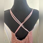 Victoria's Secret  Pink Sequin Slip Mini Dress medium holiday‎ Barbiecore cocktail Photo 4