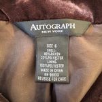 Vintage Y2K Autograph New York Brown Velvet Cropped Button Front Jacket Size 6 Photo 4