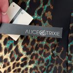 Alice & Trixie  NWT 100% silk leopard print midi dress w/teal highlights Size M Photo 3
