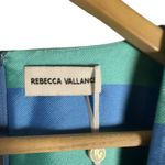 Rebecca Vallance Seychelles Blue Stripe Puff Sleeve Belted Mini Dress Size 8 Photo 8