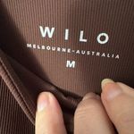 Wilo The Label Flare Jumpsuit in Chocolate Brown Size M Photo 2