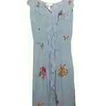 Leith sky blue floral high low ruffle front dress Sz S Photo 0