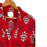 Anthropologie Anthro. Maeve - Woodland Walk Red Southwestern Button Top - 4 Photo 3