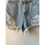 SheIn High Waist Distressed 90s Style Denim Jean Shorts Photo 1