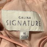 Galina Signature Rose Gold Glitter Corset Prom Dress Formal Gown Size 16 Pink Photo 4