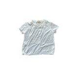 Nation Ltd Marie Top White Satin Short Sleeve Crew Neck Top Shirt XS Photo 4