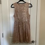 Forever 21 Rose Gold Sequin Mini Sleeveless Dress Medium Bride Bachelorette Party Sparkle Photo 6