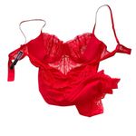 Victoria's Secret  lipstick red Lace modal mini slip Photo 4