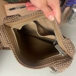 The Sak  Crochet Knit Hobo Bag Brown Neutral Small Purse Boho Classic Photo 7