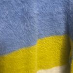 Aerie  Blue and Yellow Crew Neck Sweater with Bold Stripes Photo 4