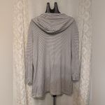 Daily Ritual Stripe Open Front Cardigan Hoodie LS M Oversized White Size M Photo 4