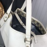 Gucci Abbey D Ring White Leather Shoulder Bag Tote Vintage Authentic Dust Bag Photo 12